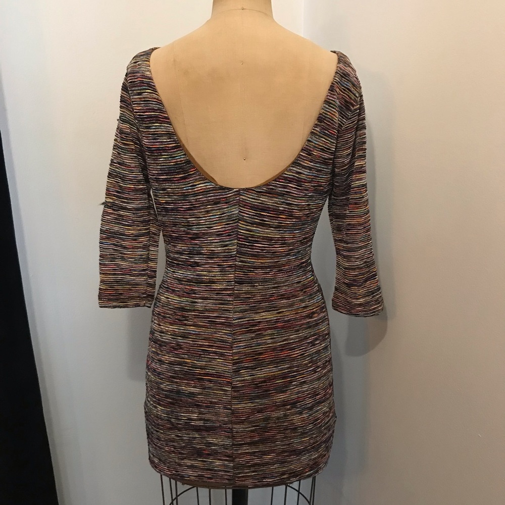 Lily Rose Low Back 3/4 Sleeve Scoop Neck Dress - Picture 5 of 8